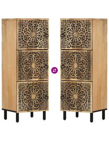 Credenza 40x33x110 cm in Legno Massello di Mango