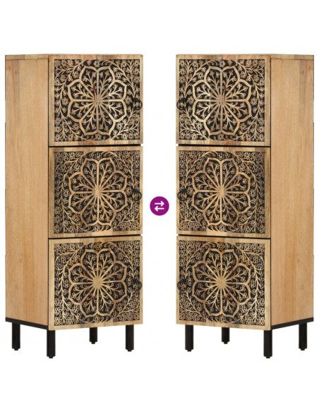 Credenza 40x33x110 cm in Legno Massello di Mango