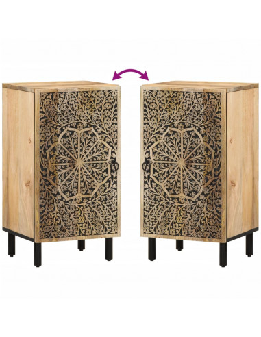 Credenza 40x33x75 cm in Legno Massello di Mango