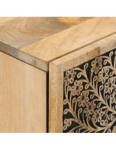 Credenza 40x33x75 cm in Legno Massello di Mango