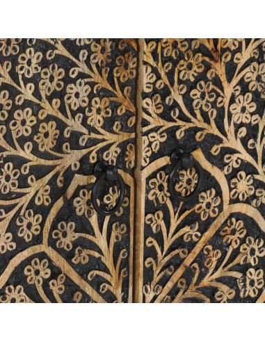 Credenza 60x33x75 cm in Legno Massello di Mango