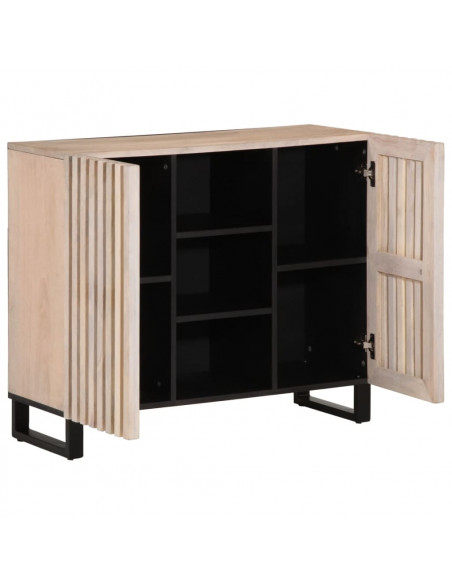 Credenza 90x34x75 cm in Legno Massello di Mango