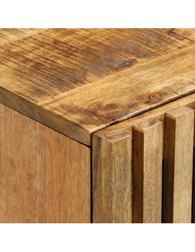 Credenza 90x34x75 cm in Legno Massello di Mango Grezzo