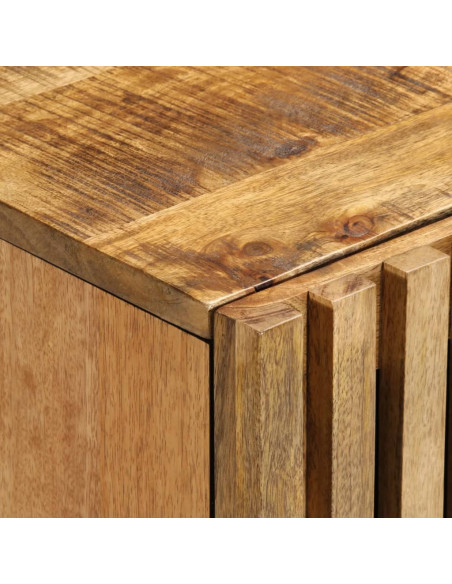 Credenza 90x34x75 cm in Legno Massello di Mango Grezzo