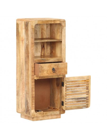 Credenza Alta 45x32x110 cm in Legno Massello di Mango Grezzo