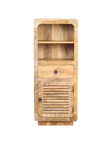 Credenza Alta 45x32x110 cm in Legno Massello di Mango Grezzo
