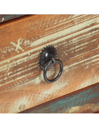 Credenza Alta 45x32x110 cm in Legno Massello di Recupero