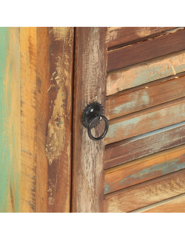 Credenza Alta 45x32x110 cm in Legno Massello di Recupero