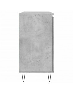 Credenza Grigio Cemento 104x35x70 cm in Legno Multistrato 2