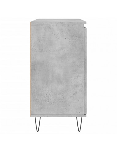 Credenza Grigio Cemento 104x35x70 cm in Legno Multistrato