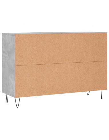 Credenza Grigio Cemento 104x35x70 cm in Legno Multistrato