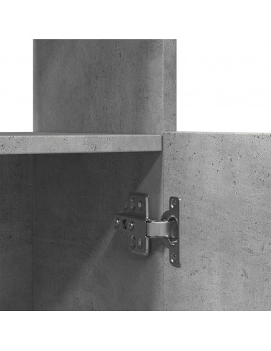 Credenza Grigio Cemento 92x33x140 cm in Legno Multistrato