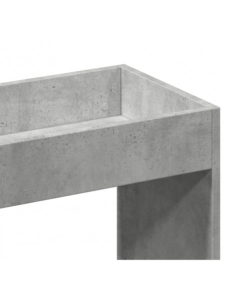 Credenza Grigio Cemento 92x33x180 cm in Legno Multistrato