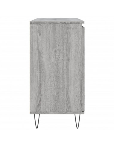 Credenza Grigio Sonoma 104x35x70 cm in Legno Multistrato