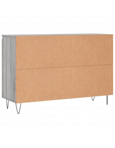 Credenza Grigio Sonoma 104x35x70 cm in Legno Multistrato