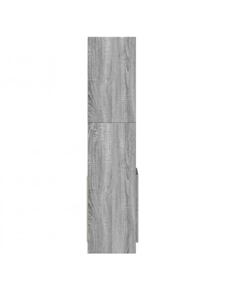 Credenza Grigio Sonoma 92x33x140 cm in Legno Multistrato