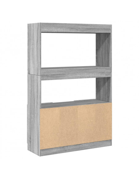 Credenza Grigio Sonoma 92x33x140 cm in Legno Multistrato