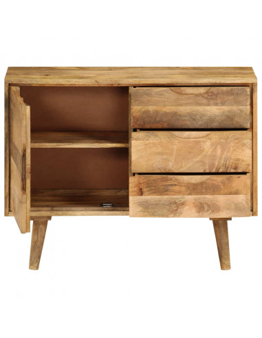 Credenza in Legno Massello di Mango 90x30x69 cm