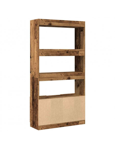 Credenza Legno Antico 92x33x180 cm in Legno Multistrato