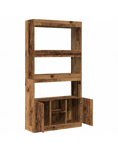 Credenza Legno Antico 92x33x180 cm in Legno Multistrato