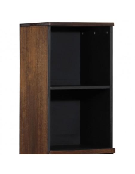 Credenza Marrone 38x34x160 cm in Legno Massello di Mango