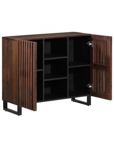 Credenza Marrone 90x34x75 cm in Legno Massello di Mango