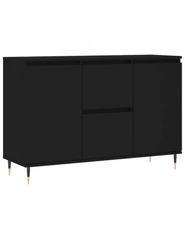Credenza Nera 104x35x70 cm in Legno Multistrato