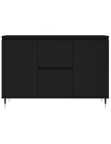 Credenza Nera 104x35x70 cm in Legno Multistrato