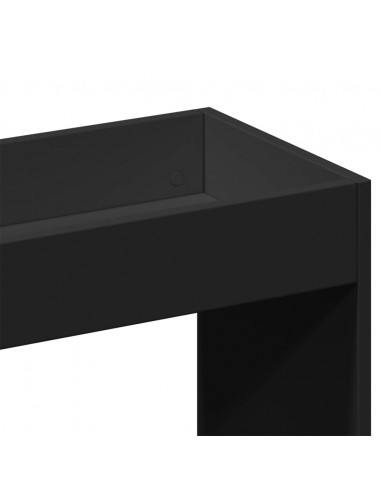 Credenza Nera 92x33x140 cm in Legno Multistrato