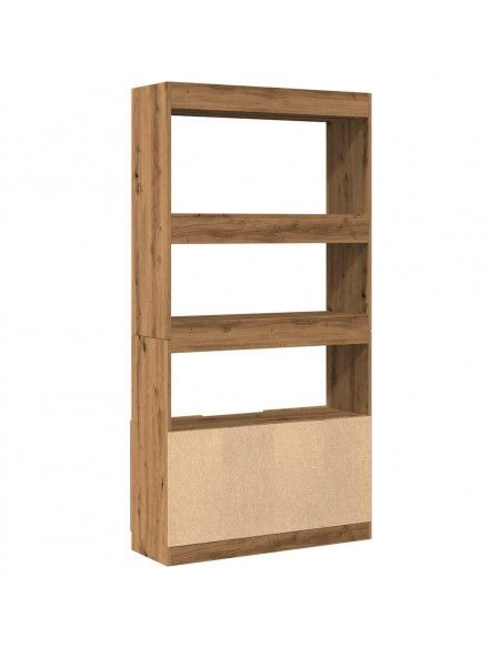 Credenza Rovere Artigianale 92x33x180 cm in Legno Multistrato
