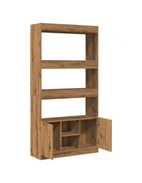 Credenza Rovere Artigianale 92x33x180 cm in Legno Multistrato