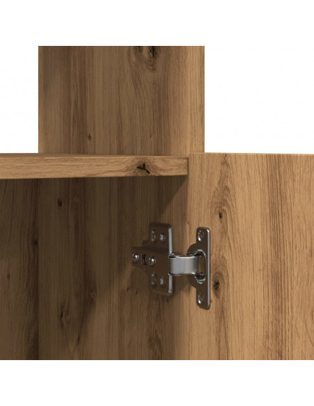 Credenza Rovere Artigianale 92x33x180 cm in Legno Multistrato