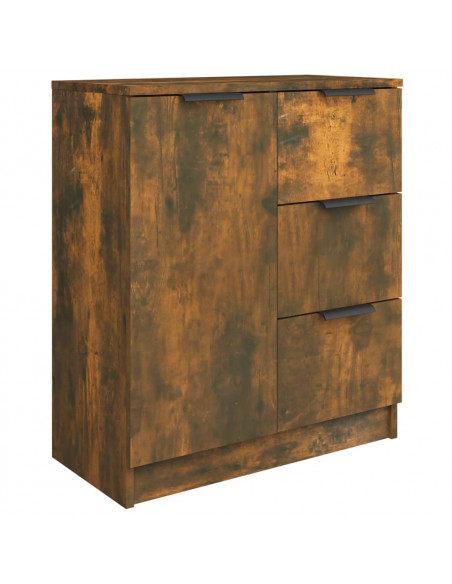 Credenza Rovere Fumo 60x30x70 cm in Legno Multistrato