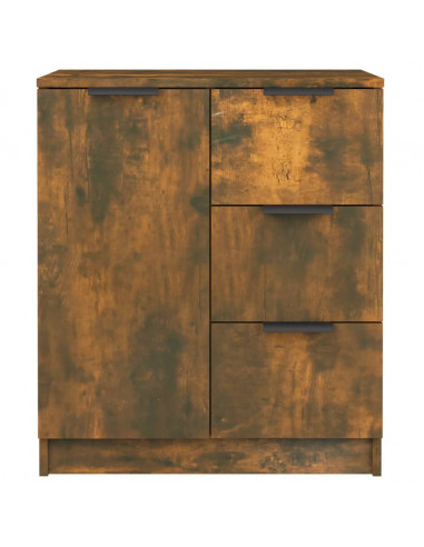 Credenza Rovere Fumo 60x30x70 cm in Legno Multistrato