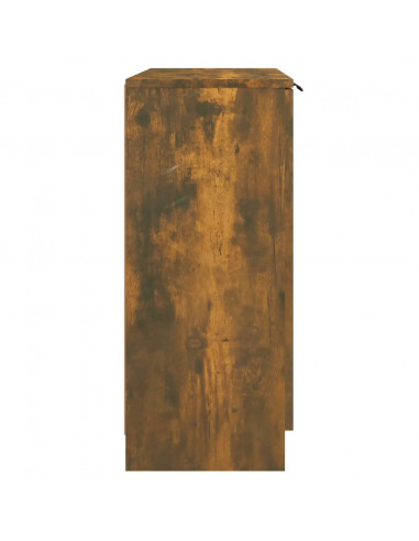 Credenza Rovere Fumo 60x30x70 cm in Legno Multistrato