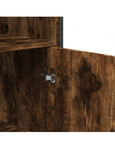 Credenza Rovere Fumo 79,5x35,5x137,5 cm in Legno Multistrato