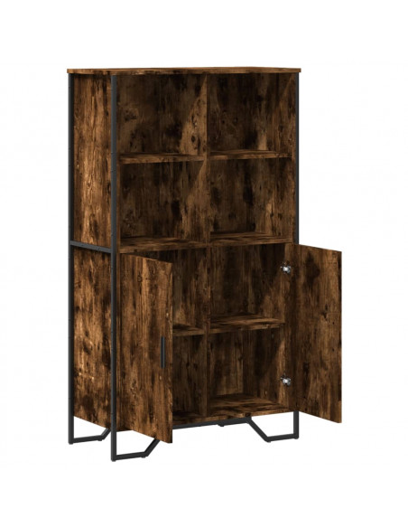 Credenza Rovere Fumo 79,5x35,5x137,5 cm in Legno Multistrato
