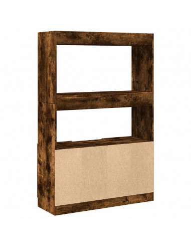 Credenza Rovere Fumo 92x33x140 cm in Legno Multistrato