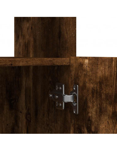 Credenza Rovere Fumo 92x33x140 cm in Legno Multistrato