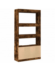 Credenza Rovere Fumo 92x33x180 cm in Legno Multistrato 2