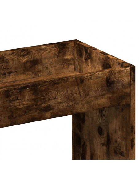 Credenza Rovere Fumo 92x33x180 cm in Legno Multistrato