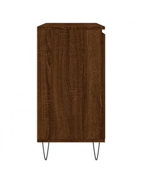 Credenza Rovere Marrone 104x35x70 cm in Legno Multistrato