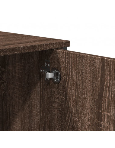 Credenza Rovere Marrone 79,5x35,5x137,5 cm in Legno Multistrato
