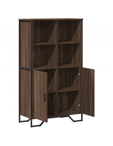 Credenza Rovere Marrone 79,5x35,5x137,5 cm in Legno Multistrato