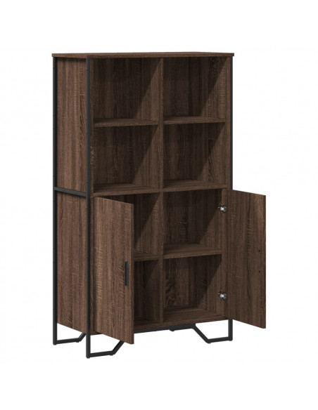 Credenza Rovere Marrone 79,5x35,5x137,5 cm in Legno Multistrato