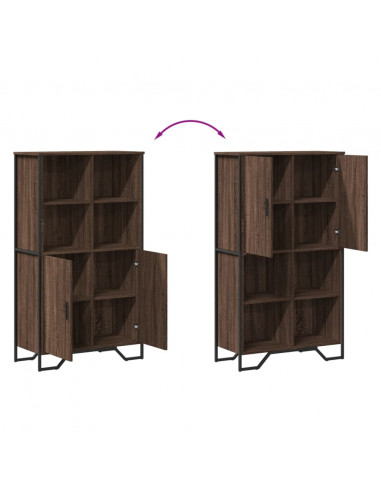 Credenza Rovere Marrone 79,5x35,5x137,5 cm in Legno Multistrato