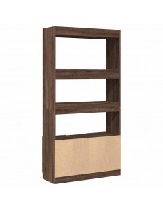 Credenza Rovere Marrone 92x33x180 cm in Legno Multistrato 2