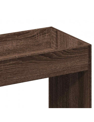 Credenza Rovere Marrone 92x33x180 cm in Legno Multistrato