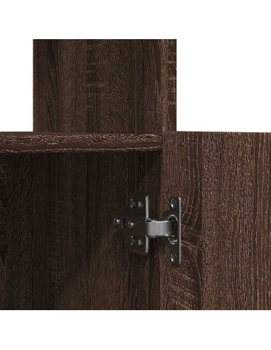 Credenza Rovere Marrone 92x33x180 cm in Legno Multistrato