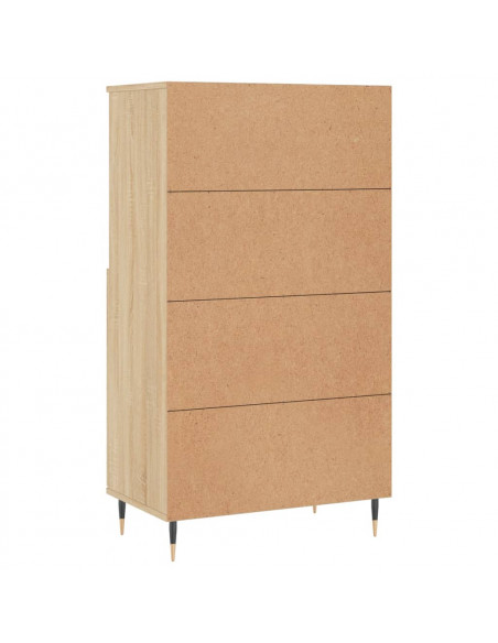Credenza Rovere Sonoma 60x36x110 cm in Legno Multistrato